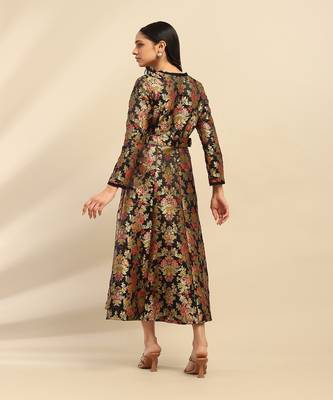 Black yasmine festive long dress 4