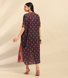 Navy blue shangri   la kaftan dress