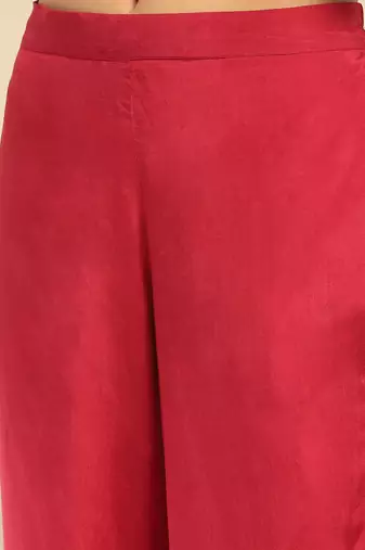 Deep pink aaira velvet anarkali kurta with churidar and dupatta