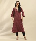 Dusky pink kirani velvet kurta