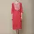 Red embroidered cotton round neck kurtas and kurtis