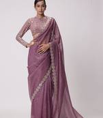 Opulent Mirror Work Georgette Saree