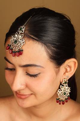 American diamond multicolor necklace set 3
