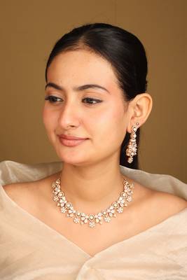 American diamond delicate necklace set 2