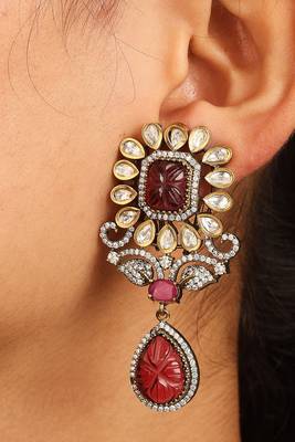 Royal Red Kundan Necklace Set 3