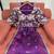 Purple jimmy choo silk with 3mm sequence embroidery work lace border with blouse