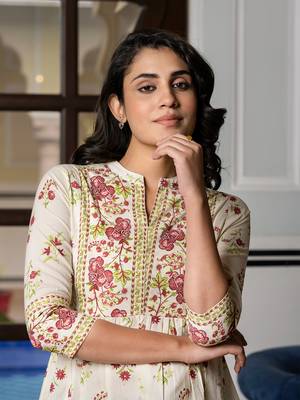 women brown and off white floral print top 4
