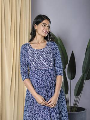 printed gotta patti dress with  dupatta 1
