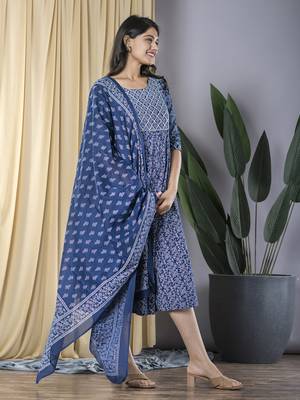 printed gotta patti dress with  dupatta 2