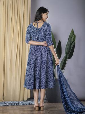 printed gotta patti dress with  dupatta 3