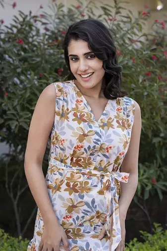women green floral print fit & flare dresses