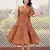 women brown floral print frock dress dresses