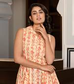 women red and yellow floral print frock dress dresses