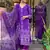 French Crepe work Straight cut Kurta Pant and Dupatta Set