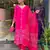 French Crepe work Straight cut Kurta Pant and Dupatta Set