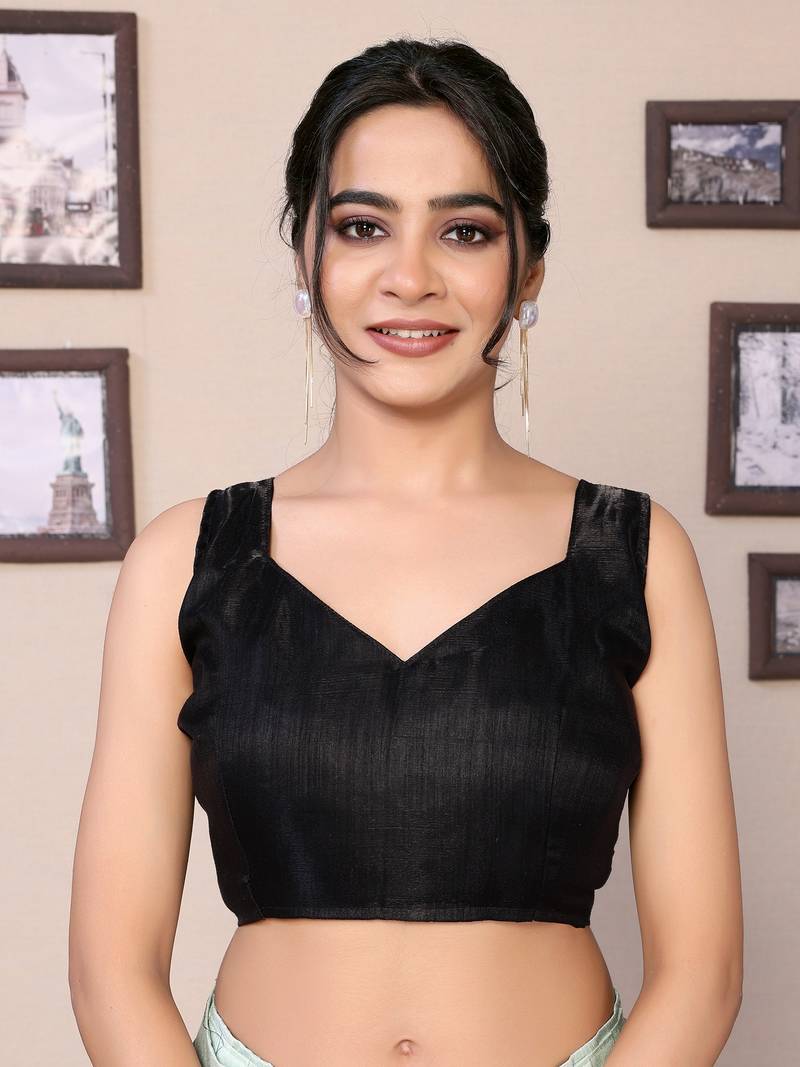 Ready To Wear Pista Fancy Chiffon Saree With Blouse