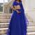Gorgeous Blue Laheriya Print Georgette Wedding Wear Lehenga Choli
