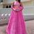 Awesome Pink Laheriya Print Georgette Wedding Wear Lehenga Choli