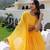 Amazing Yellow Laheriya Print Georgette Wedding Wear Lehenga Choli