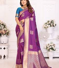 Purple art Silk saree