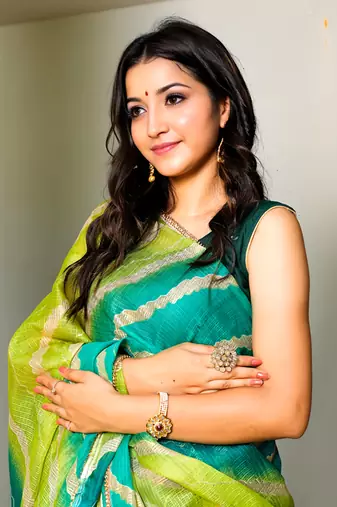 Charming Green Leheriya Gotta Patti Kota Art Silk Wear Saree