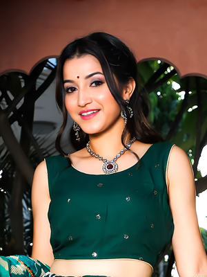 Charming Green Leheriya Gotta Patti Kota Art Silk Wear Saree 8