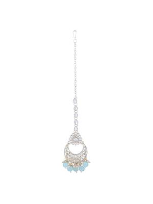 I jewels gold plated traditional kundan & pearl necklace jewellery with jhumka earrings set for women 5