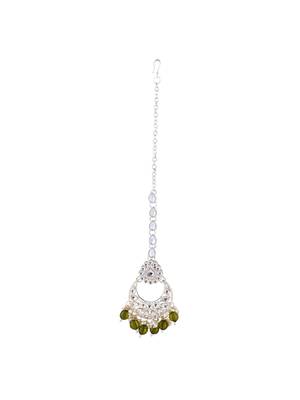 I jewels gold plated traditional kundan & pearl necklace jewellery with jhumka earrings set for women 5