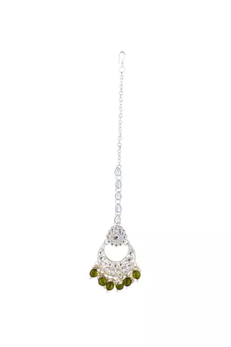 I jewels gold plated traditional kundan & pearl necklace jewellery with jhumka earrings set for women