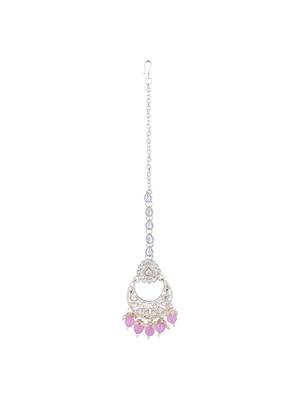 I jewels gold plated traditional kundan & pearl necklace jewellery with jhumka earrings set for women 5