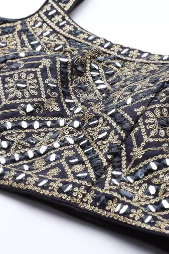 exquisite blue digital printed chinon silk party lehenga set choli with dupatta