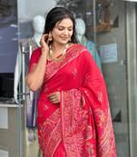 Red Color Soft Pashmina Silk Blend  Saree