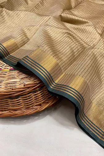  Chiku Color Soft Art Silk Saree