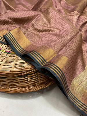 Brown Color Soft Art Silk Saree 5