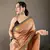 Light Orange Color Soft Art Silk Saree