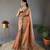 Light Orange Color Soft Art Silk Saree