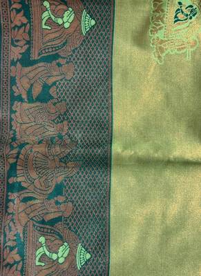 Mehendi Color Soft Art Silk Saree 2
