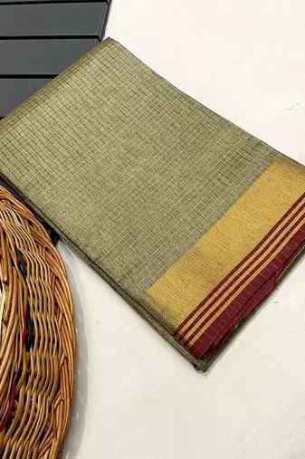 Mehendi Color Soft Art Silk Saree