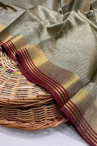 Mehendi Color Soft Art Silk Saree