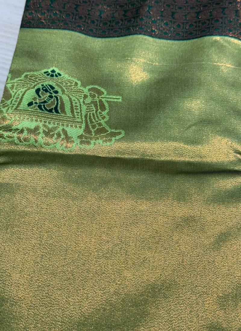Mehendi Color Soft Art Silk Saree