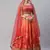 Astonishing Orange Digital Printed Organza Silk Lehenga Choli