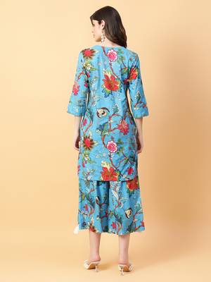 black cotton printed & hand work co-ord set (set of 2) 4