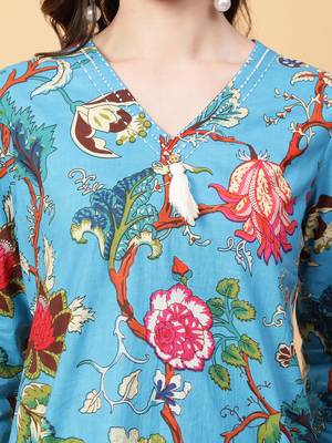 black cotton printed & hand work co-ord set (set of 2) 5