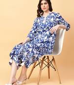 blue cotton printed & hand work co-ord set (set of 2)