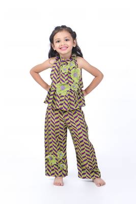 Geometric print top and palazzo 1