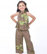 Geometric print top and palazzo