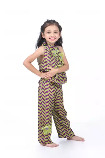 Geometric print top and palazzo