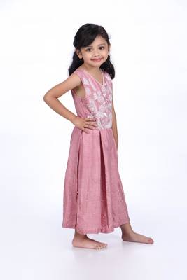 Onion pink floral threadwork jumpsuit 3
