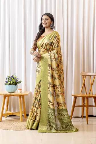 Multi zari woven silk bnarasi saree with blouse
