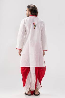 Durga mantra(hindi)- dhoti & kurta full set 4